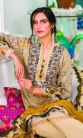Embroidered Masoori Lawn Digital Printed Back Printed Sleeves Embroidered Chiffon Dupatta Dyed Lawn Trouser