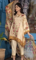 Embroidered Viscose Shirt Digital Print Chiffon Dupatta Dyed Bottom