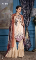 Embroidered Viscose Shirt Digital Print Chiffon Dupatta Dyed Bottom