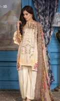 Embroidered Viscose Shirt Digital Print Chiffon Dupatta Dyed Bottom