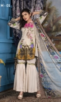 Embroidered Viscose Shirt Digital Print Chiffon Dupatta Dyed Bottom