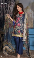 Embroidered Viscose Shirt Digital Print Chiffon Dupatta Dyed Bottom