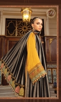 Printed Cottel Front, Back & Sleeves Printed Linen Trouser Woven Shawl Embroidered Neckline Embroidered Sleeve Lace 1 Embroidered Sleeve Lace 2 Embroidered Chak Motifs Embroidered Ghera + Chak Lace Embroidered Lace for Shawl Pallu
