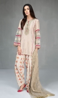 3 piece Jacquard embroidered shirt with handwork Fully embroidered rawsilk shalwar Zari net embroidered dupatta