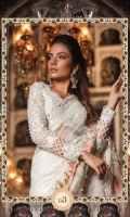 Hand Embellished neckline  Embroidered chiffon blouse front Chiffon blouse back  Embroidered chiffon sleeves with pearls Embellished and embroidered organza sleeve lace Embroidered net sari fall fabric Embroidered net sari pallu fabric Embroidered organza sari pallu lace Embroidered organza sari lace Grip petti coat Grip blouse lining