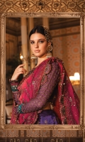 Plain zari net blouse for front & back Embroidered and hand embellished organza neck patch Embroidered organza blouse patti Embroidered chiffon sleeves Gota work embroidered velvet sleeves patti I Embroidered velvet sleeves patti II Embroidered zari net skirt panel front Gota work embroidered velvet skirt front patti Embroidered zari net skirt panel back Embroidered velvet skirt back patti Cotton satin undershirt for bouse and lehnga Gota work embroidered net dupatta Embroidered velvet dupatta patti I Embroidered organza dupatta patti II raw slik plain trouser 