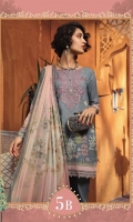 Printed karandi shirt Printed chiffon dupatta Embroidered neckline