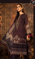 Printed cambric shirt Linen dobby trouser Printed chiffon dupatta Embroidered neckline Embroidered motifs