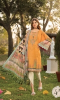 Printed lawn shirt Cambric trouser Printed trouser patti Chiffon printed dupatta Embroidered neckline