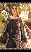 Printed lawn shirt Cambric trouser Printed chiffon dupatta Embroidered neckline Embroidered trouser patti