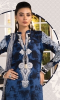 Printed shirt Printed trouser Printed chiffon dupatta Embroidered neckline Embroidered ghera Embroidered trouser patches