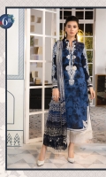 Printed shirt Printed trouser Printed chiffon dupatta Embroidered neckline Embroidered ghera Embroidered trouser patches