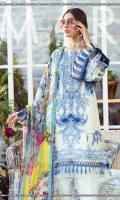 Printed Lawn Shirt Printed Cambric Trouser Printed Chiffon Dupatta Embroidered Neckline