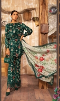 Printed Linen Dobbby Shirt and Trouser Printed Silk Dupatta Embroidered Patti I Embroidered Patti II