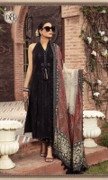 Embroidered Cotton Satin Front Embroidered Cotton Satin Sleeves Plain Cotton Satin Back Plain Cotton Satin Trouser Embroidered Organza Dupatta Patch Embroidered Velvet Dupatta Lace Printed Medium Silk Dupatta Embroidered Organza Neckline & Sleeve Lace