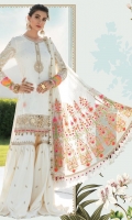 EMBROIDERED COTTON SATIN FRONT EMBROIDERED COTTON SATIN BACK EMBROIDERED COTTON SATIN SLEEVES' EMBROIDERED NET DUPATTA EMBROIDERED COTTON SATIN GHARARA EMBROIDERED COTTON SATIN DUPATTA PATTI EMBNROIDERED ORGANZA NECK PATTI EMBROIDERED ORGANZA NECK MOTIF EMBROIDERED ORGANZA GHARARA PATTI EMBROIDERED ORGANZA GHERA LACE