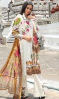 Embroidered shirt            Embroidered Trouser Printed Chiffon Dupatta