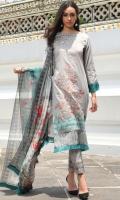 Embroidered shirt            Embroidered Trouser Printed Chiffon Dupatta