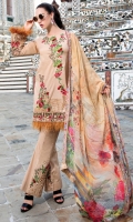 Embroidered shirt            Embroidered Trouser Printed Chiffon Dupatta