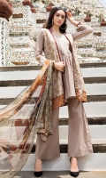 Embroidered shirt            Embroidered Trouser Printed Chiffon Dupatta