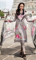 Embroidered shirt            Embroidered Trouser Printed Chiffon Dupatta