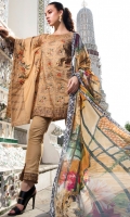 Embroidered shirt            Embroidered Trouser Printed Chiffon Dupatta
