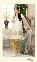 Embroidered Net Shirt Embroidered Net Dupatta Viscose Silk Trouser with Embroidered patch Viscose Silk Inner Shirt