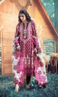 Embroidered front centre penal on khaddar fabric Embroidered side panel on khaddar Fabric Embroidered back on khaddar fabric Embroidered sleeves on khaddar fabric Embroidered woolen shawl Embroidered Shesha border for daman Embroidered 4sides borders on satin fabric for shawl Dyed trouser