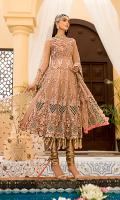 Embroidered Front Body Net. Embroidered Back Body Net. Embroidered Front + Back kalli  Net. Embroidered Sleeves Net. Embroidered Dupatta Net.