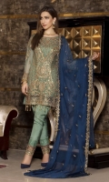 EMBROIDERED CHIFFON FRONT AND SLEEVES CHIFFON BACK EMBROIDERED CHIFFON DUP- PATA EMBROIDERED DAMAN AND TROSER PATCH GRIP TROSER AND ACCESSORIES