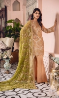 EMBROIDERED CHIFFON FRONT BACK AND SLEEVES EMBROIDERED FRONT BACK DAMAN PATCH EMBROIDERED NECK PATCH EMBROIDERED CHIFFON DUPPATA GRIP TROUSER AND ACCESSORIES