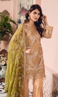 EMBROIDERED CHIFFON FRONT BACK AND SLEEVES EMBROIDERED FRONT BACK DAMAN PATCH EMBROIDERED NECK PATCH EMBROIDERED CHIFFON DUPPATA GRIP TROUSER AND ACCESSORIES