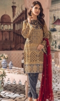 Embroidered Chiffon Unstitched 3 Piece Suit