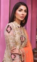 EMBROIDED HANDMADE MESORI FRONT AND SLEEVES. EMBROIDED MESORI BACK. EMBROIDED HANDMADE FRONT , BACK AND SLEEVES PATTI. EMBROIDED NECK PATTI. EMBROIDED TROUSER PATTI. EMBROIDED CHIFFON DUPATA. JAMAWAR TROUSER AND ACCESSORIES.