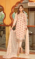 Embroidered Lawn Shirt Embroidered Chiffon Dupatta Plain Trouser