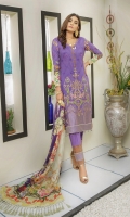 Digital Printed Cambric Cotton Front embroidered Digital Bamber Chiffon Dupatta Dyed Cotton Trouser