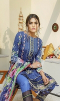 Digital Printed Cambric Cotton Front embroidered Digital Bamber Chiffon Dupatta Dyed Cotton Trouser
