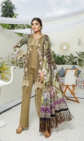 Digital Printed Cambric Cotton Front embroidered Digital Bamber Chiffon Dupatta Dyed Cotton Trouser