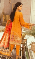 EMBROIDERED LAWN FRONT BACK AND SLEEEVE EMBROIDERED FRONT BACK DRAMAN PATCH DIGITAL PRINT CHIFFON DUPATTA COTTON TROUSER EMBROIDERED TROUSER PATCH