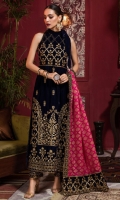 Embroidered Velvet Unstitched 3 Piece Suit 