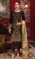 Embroidered Velvet Unstitched 3 Piece Suit 