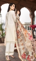 DYED LAWN SEQUINS EMBROIDERED FRONT DYED LAWN EMBROIDERED BACK DYED LAWN SEQUINS EMBROIDERED SLEEVES LAWN EMBROIDERED FRONT BORDER LAWN EMBROIDERED BACK BORDER LAWN EMBROIDERED SEELVES BORDER LAWN EMBROIDERED TROUSER BORDER DIGITAL PRINTED CHIFFON DUPATTA DYED TROUSER