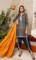 Shirt: Pearl Printed Cambric (3 meters) Dupatta: Pearl Printed Cambric (2.5 meters) Trouser: Dyed Cotton (2.5 meters)