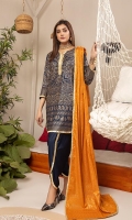 Shirt: Pearl Printed Cambric (3 meters) Dupatta: Pearl Printed Cambric (2.5 meters) Trouser: Dyed Cotton (2.5 meters)