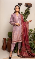 Shirt: Pearl Printed Cambric (3 meters) Dupatta: Pearl Printed Cambric (2.5 meters) Trouser: Dyed Cotton (2.5 meters)