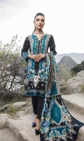 Shirt: Printed Lawn (3 meters) Dupatta: Printed Lawn (2.5 meters) Trouser: Dyed Cambric (2.5 meters)