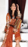 Digital Printed Swiss Shirt With Embroidered Embroidered Bamber Chiffon Dupatta Cotton Dyed Trouser