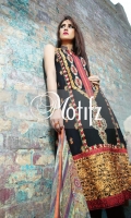 Un Stitched Three Piece, Shirt Fabric: Karandi, Includes: Front, Back, Sleeves, Digital Printed Chiffon Dupatta, Karandi Trouser