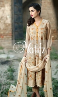 Un Stitched Three Piece, Shirt Fabric: Karandi, Includes: Front, Back, Sleeves, Embroidered Crinckle Chiffon Dupatta, Karandi Trouser