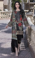 Three Piece, Shirt Fabric: Digital printed Embroidered Lawn, Includes: Front, Back, Sleeves, Digital Printed Crinkle Chiffon Dupatta, Dyed Cotton Trouser. Three Piece, Shirt Fabric: Digital printed Embroidered Lawn, Includes: Front, Back, Sleeves, Digital Printed Crinkle Chiffon Dupatta, Dyed Cotton Trouser.